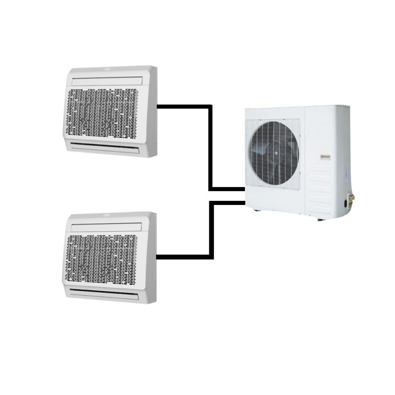 Estufa Aerotérmica 2 U Internas(9.000 Y 9.000 Btu)/1U Externa 5.8Kw