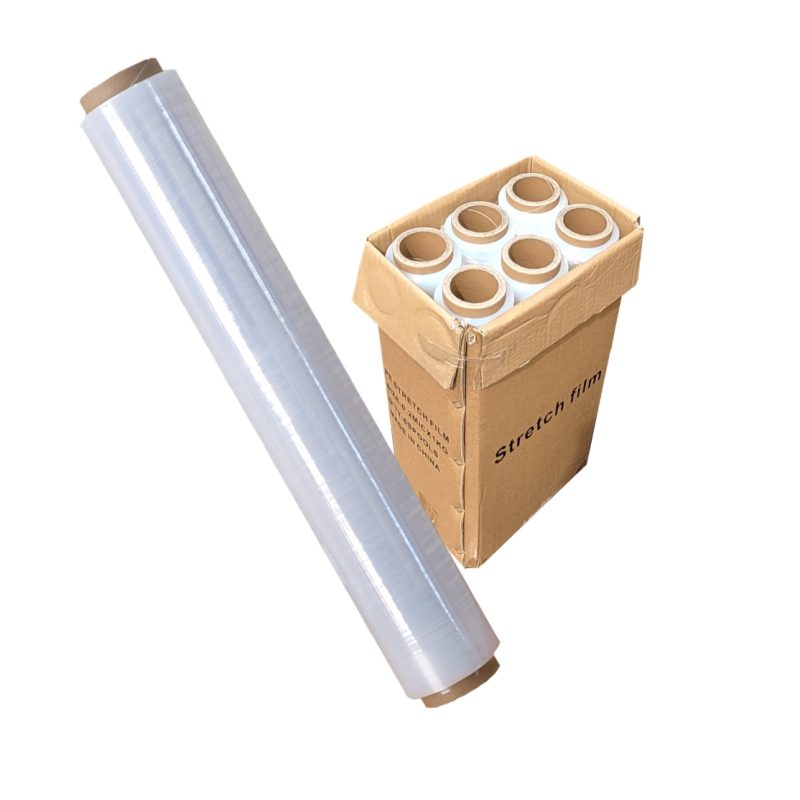 Caja 6 Rollos Stretch Film 500mm x 20 Mic x 1,3Kg (1Kg Neto/Rollo)