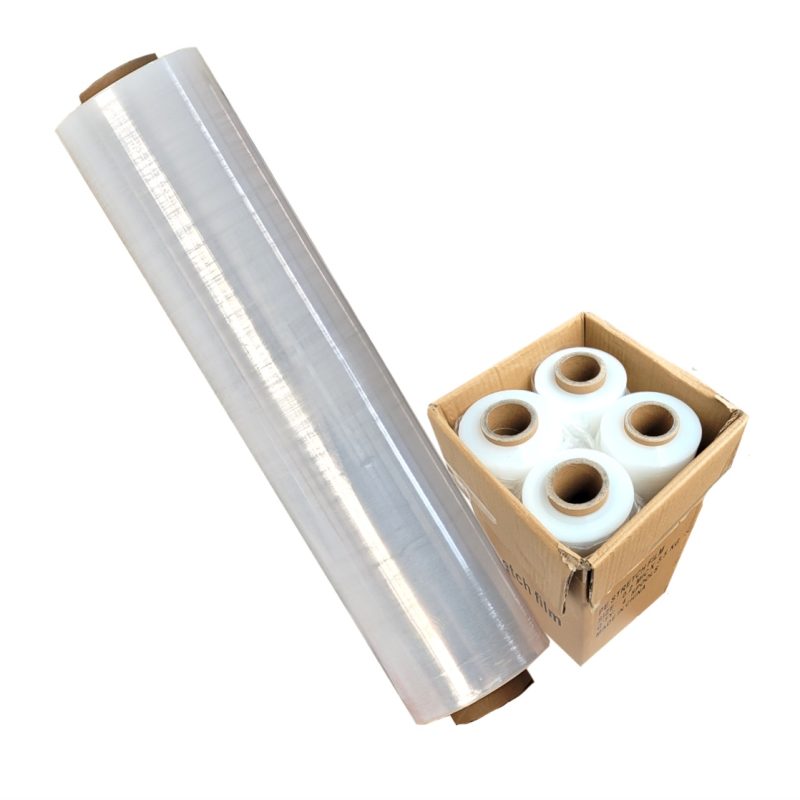 Caja 4 Rollos Stretch Film 500mm x 20 Mic x 3 Kg Neto/Rollo