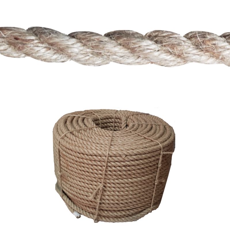 Cordel de Yute Natural de 8mm en Rollo de 200m