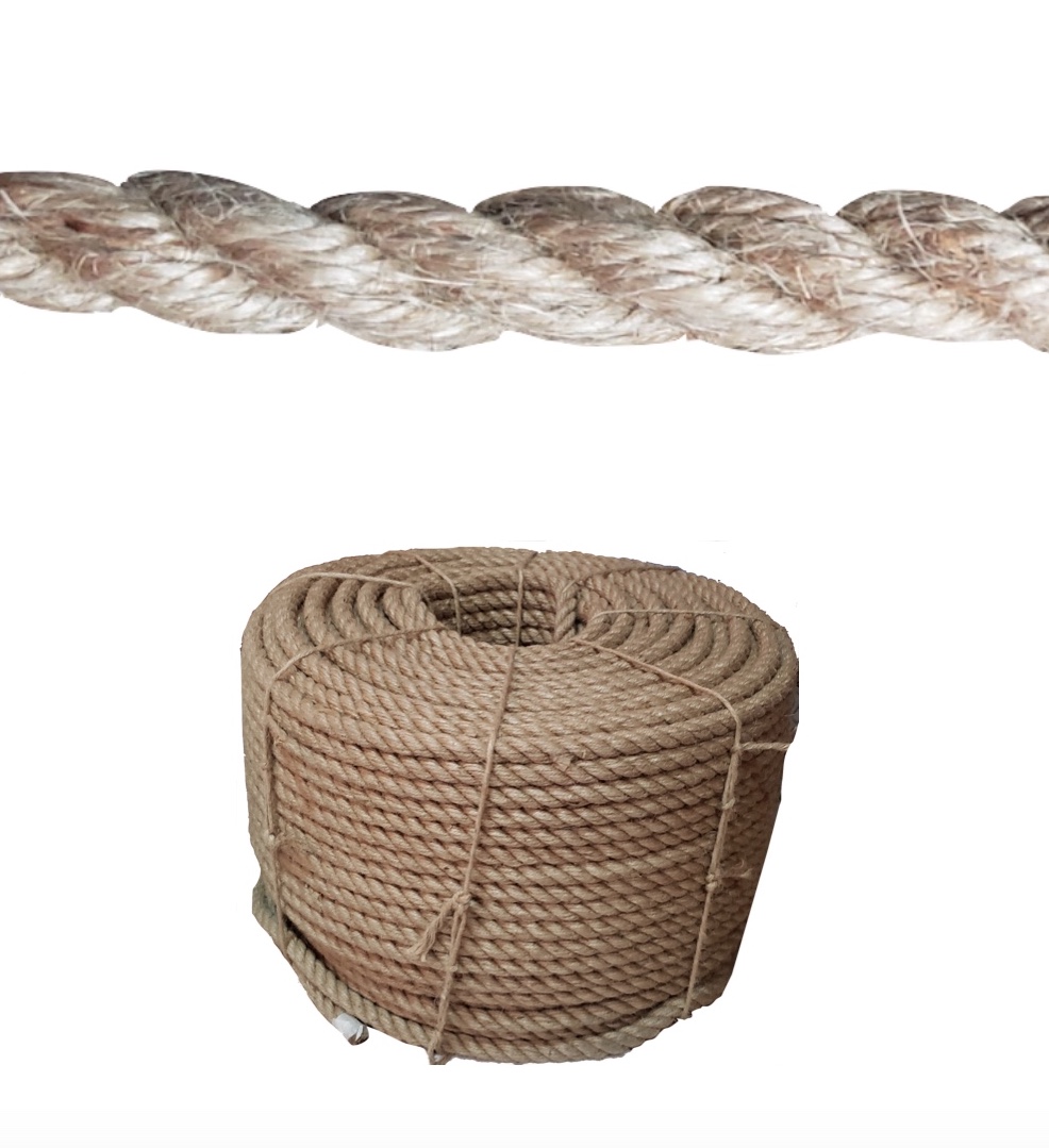 Cordel de Yute Natural de 10mm en Rollo de 200mt