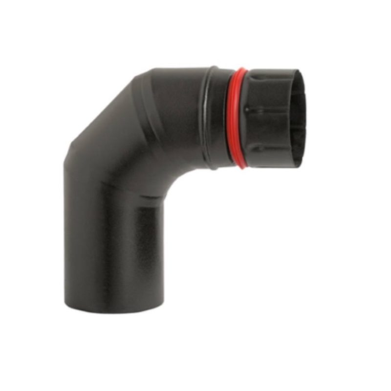 W 07006 - Ala Ecopellets Codo 90° 80mm